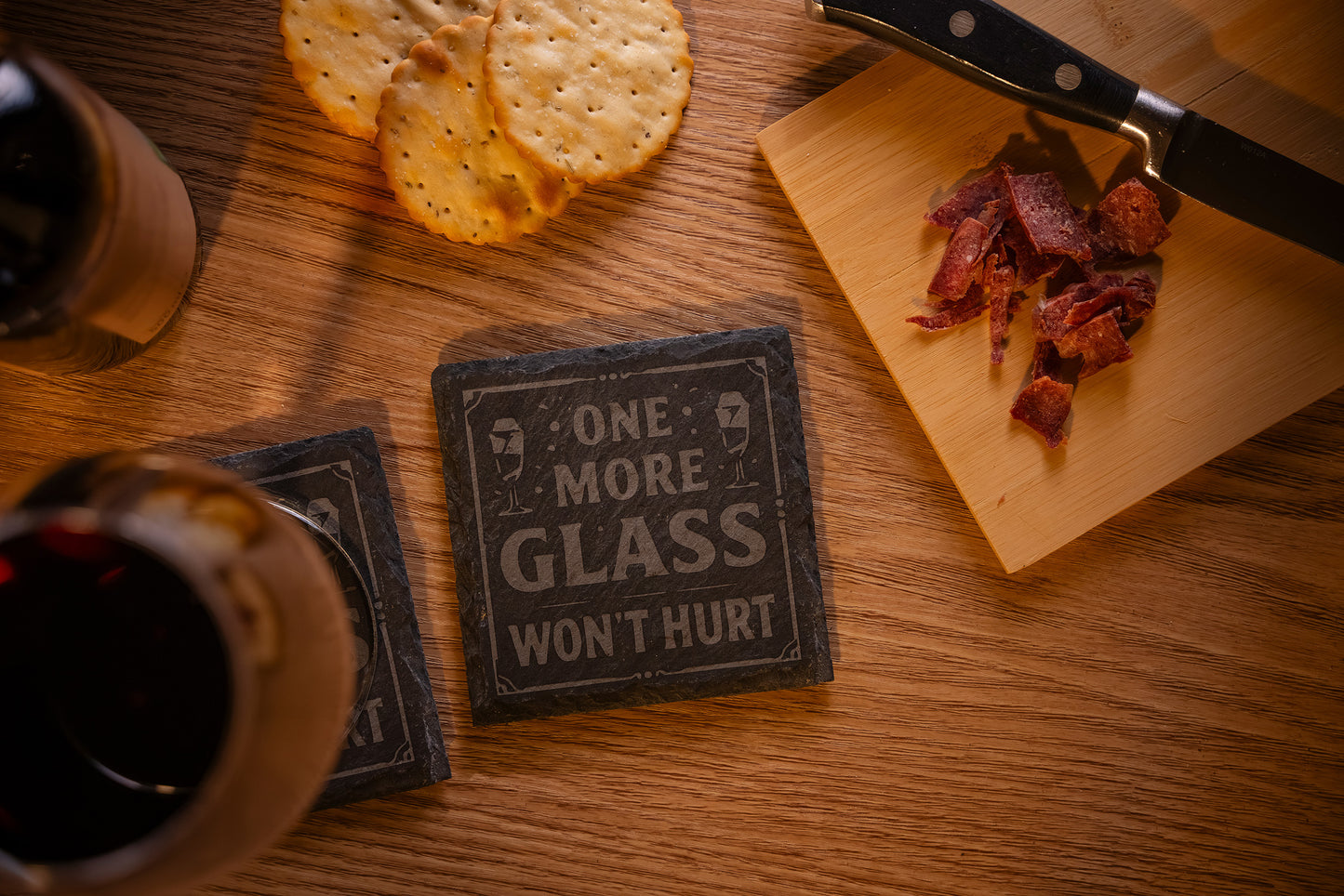 Skifferunderlägg – One More Glass Won't Hurt