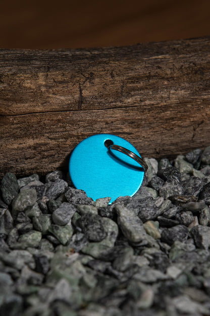 Elegant och personlig – rund aluminiumtag