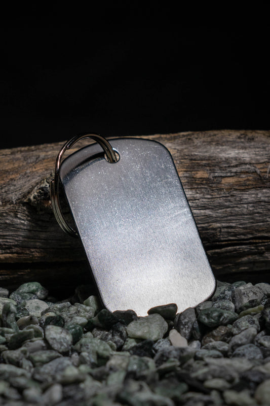 Rektangulär dogtag i aluminium