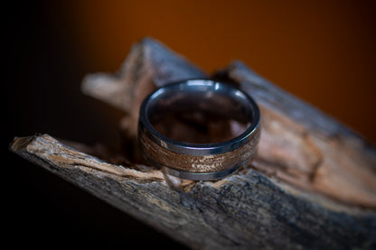 Stålring med inlägg av Valnötsträ