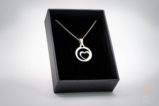 Halsband – Sterling Silver med utskuret hjärta