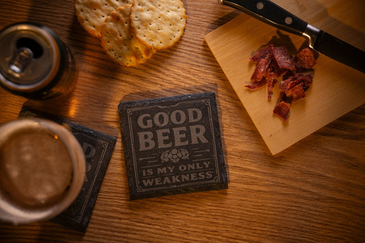 Skifferunderlägg – Good Beer Is My Only Weakness