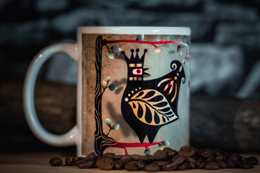 Kaffemugg – Kungafåglar Design 1