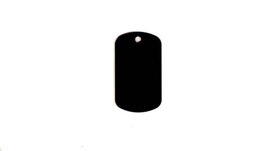 Dogtag – Rektangulär med Svart Coating