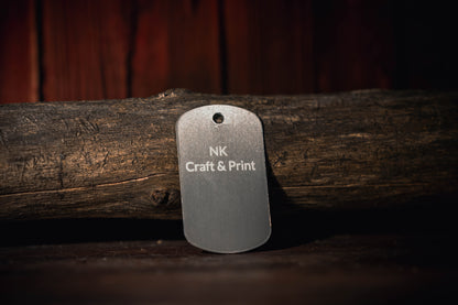 Rektangulär dogtag i aluminium