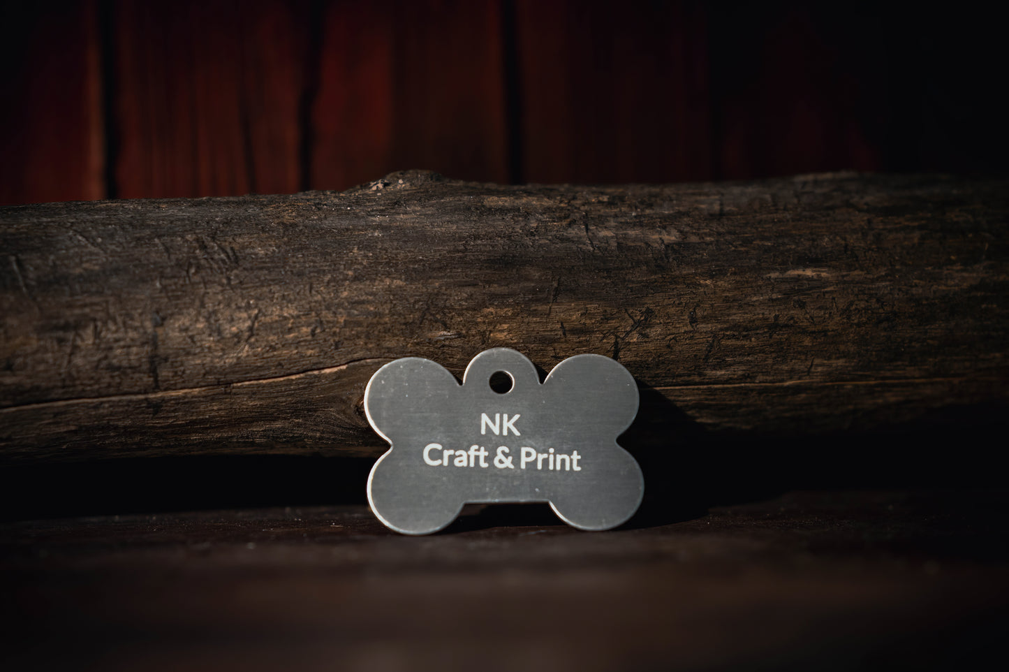 Dogtag – Hundbensformad i Aluminium