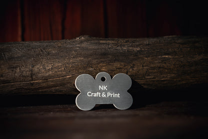 Dogtag – Hundbensformad i Aluminium